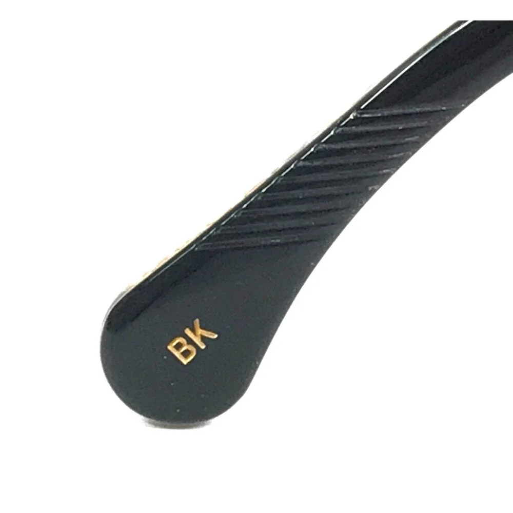 Alfred Kerbs Eyeglasses Frames RICHARD BK Shiny Black Gold Round 48-25-140